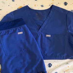 WearFigs Denim Blue Scrub Set
